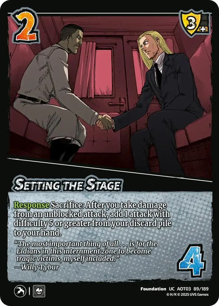 Setting the Stage card front