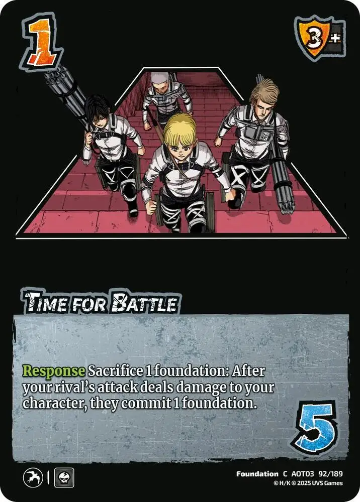 Time for Battle card front