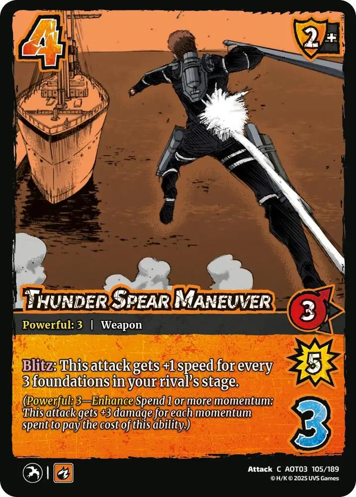 Thunder Spear Maneuver card front
