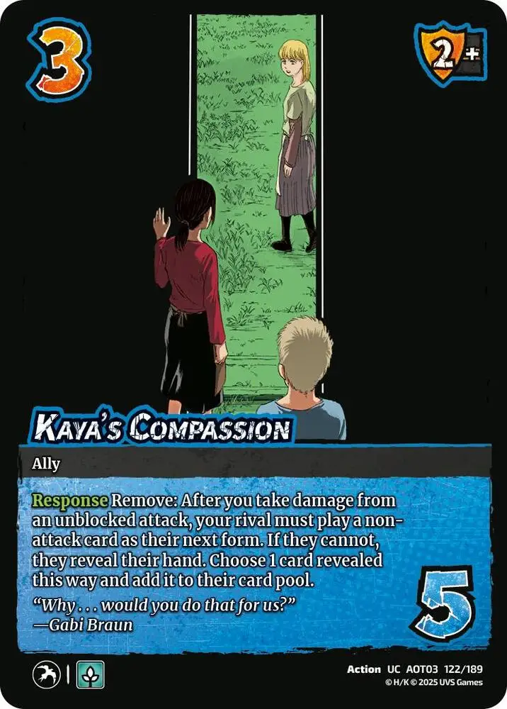 Kaya's Compassion card front