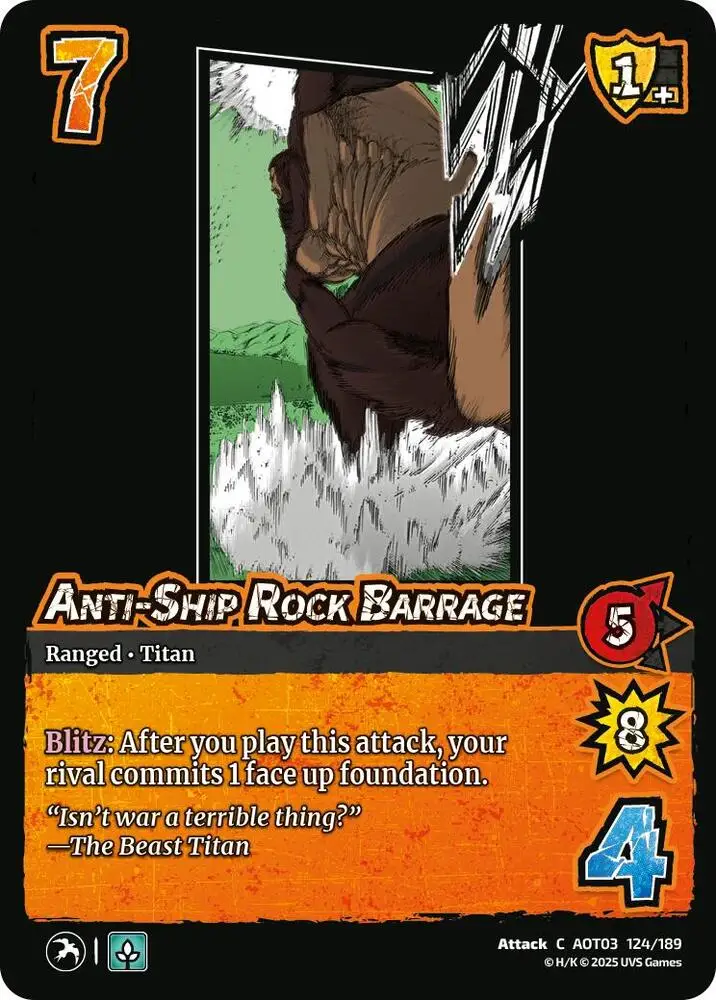 Anti-Ship Rock Barrage card front