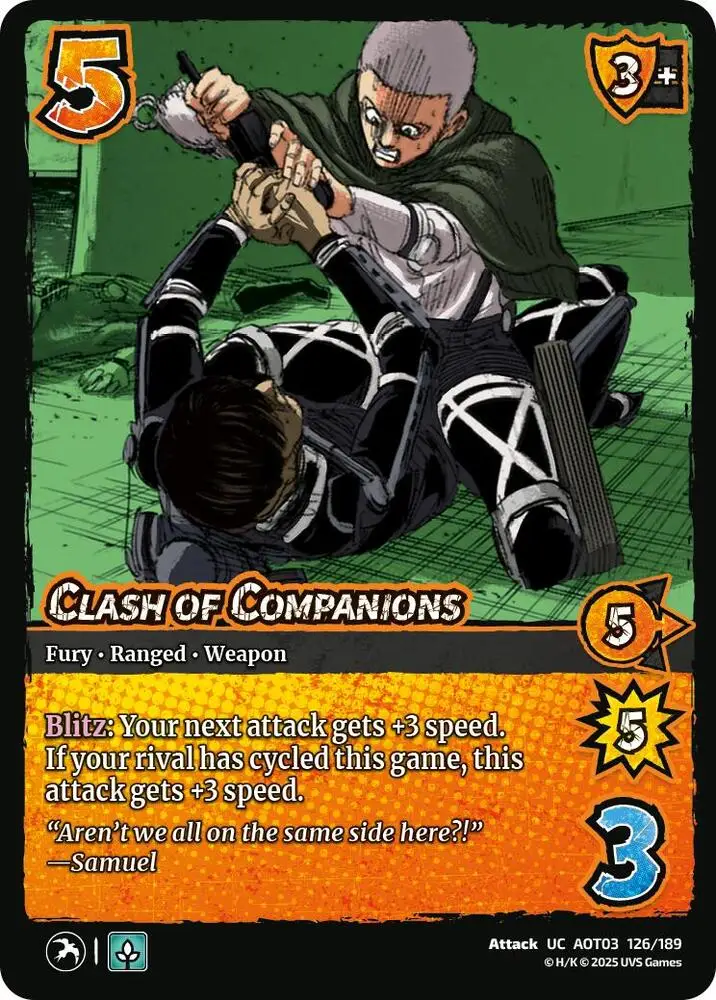 Clash of Companions card front