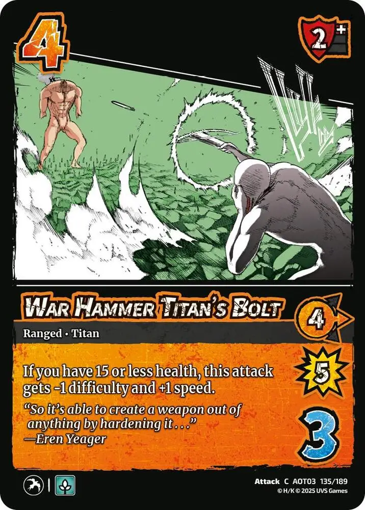 War Hammer Titan's Bolt card front