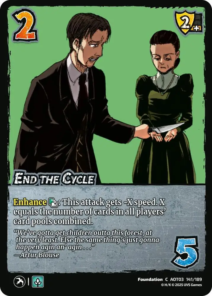End the Cycle card front