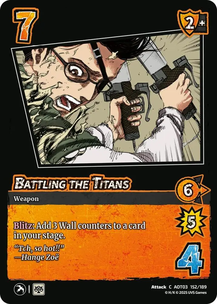 Battling the Titans card front