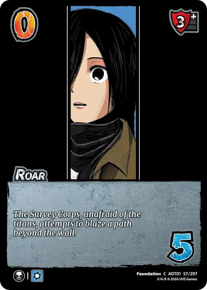 Roar card front