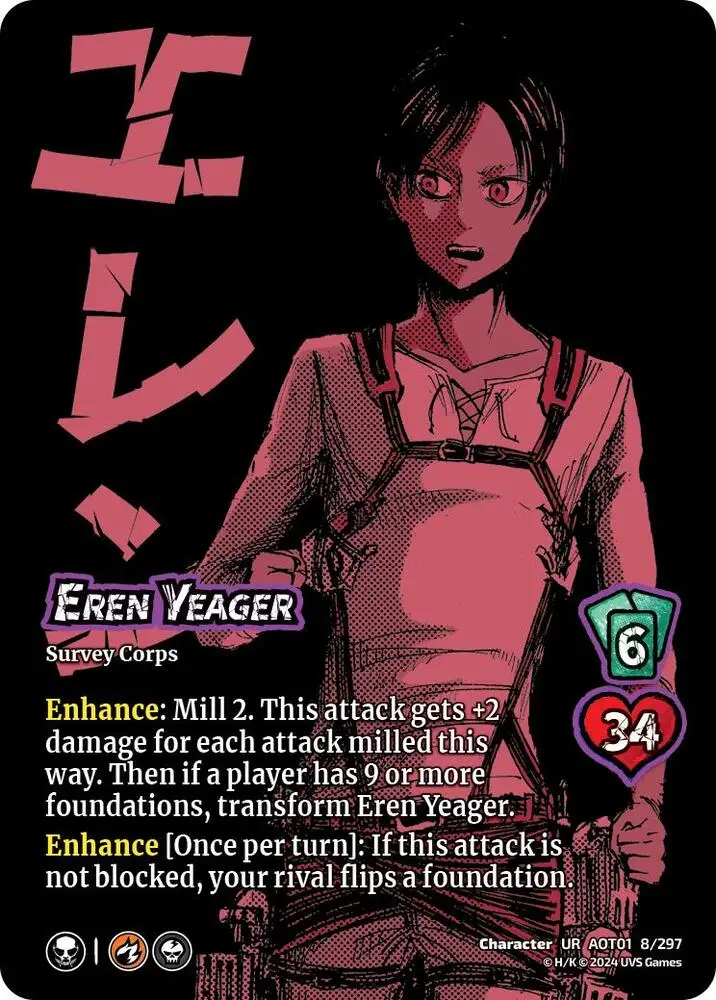 Eren Yeager // Eren, Attack Titan card front