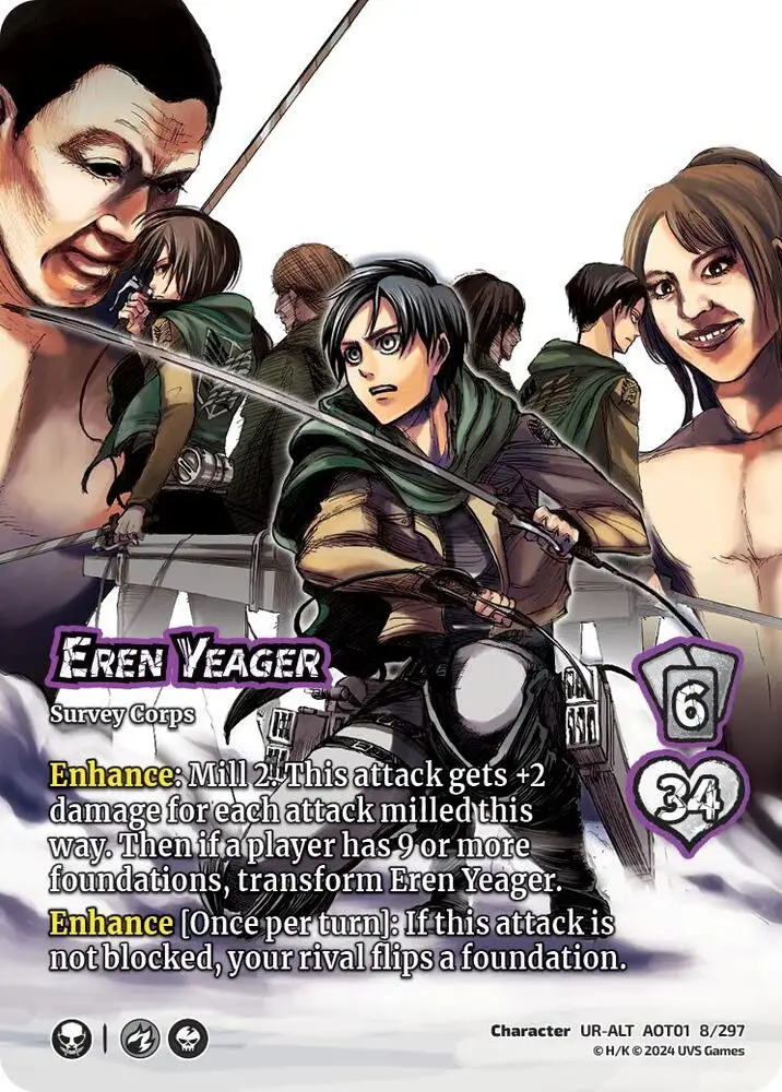 Eren Yeager // Eren, Attack Titan (Alternate Art) card front