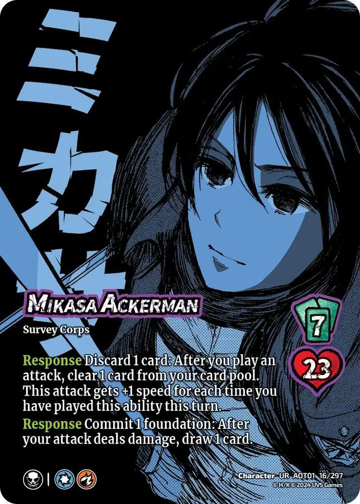 Mikasa Ackerman card front