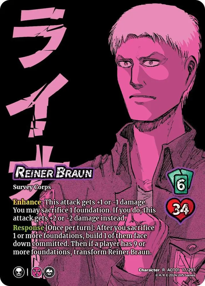 Reiner Braun // Reiner, Armored Titan card front