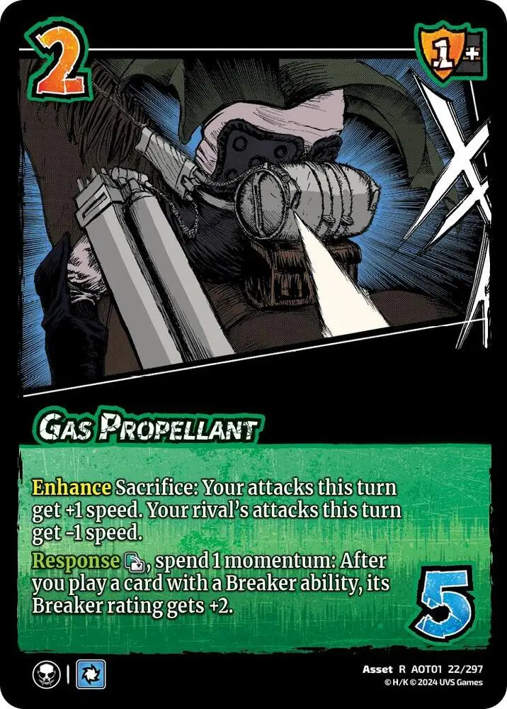 Gas Propellant card front