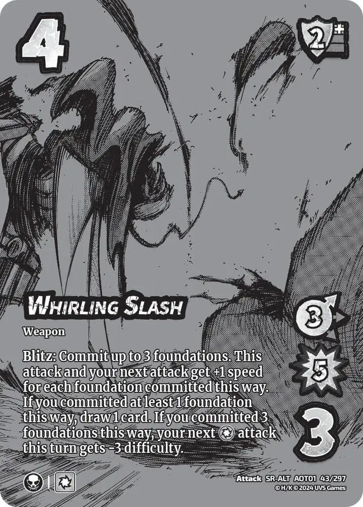 Whirling Slash (Alternate Art) card front
