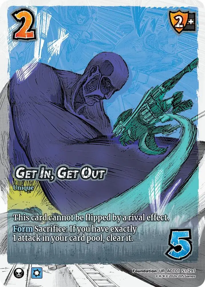 Get In, Get Out card front