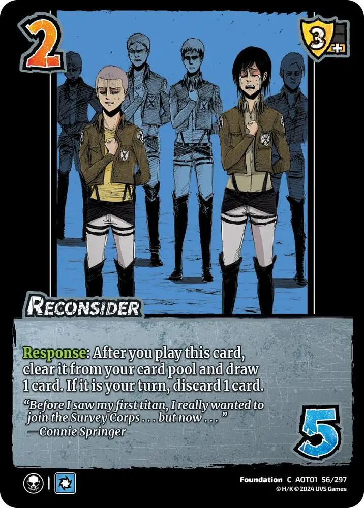 Reconsider card front