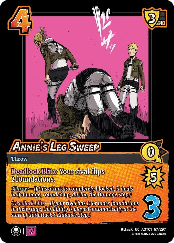 Annie's Leg Sweep card front