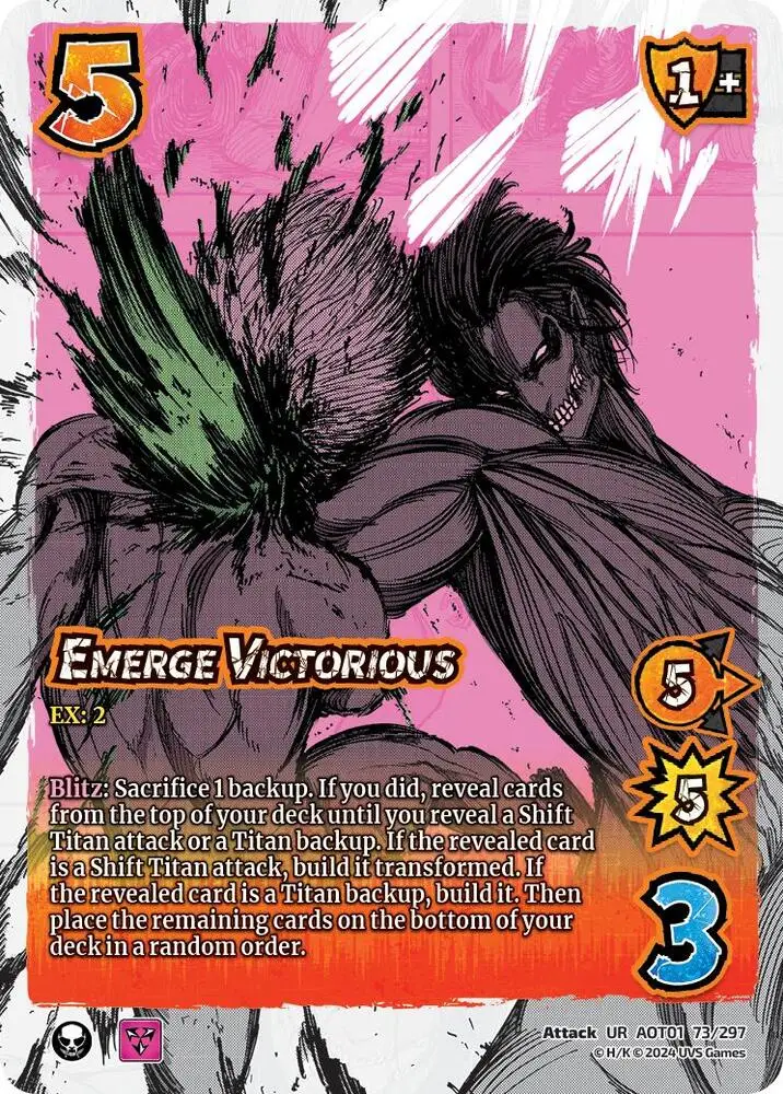 Emerge Victorious card front