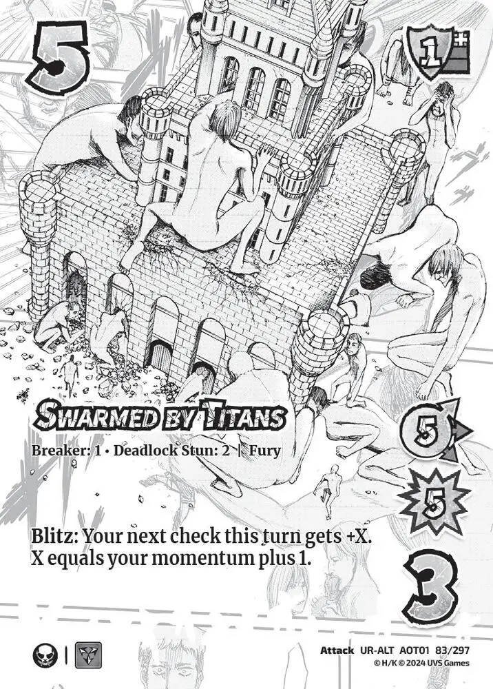 Swarmed by Titans (Alternate Art) card front