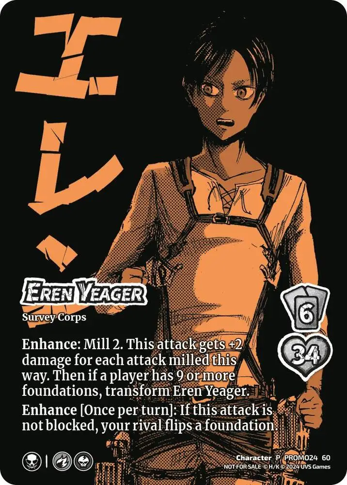 Eren Yeager // Eren, Attack Titan (GenCon 2024) card front