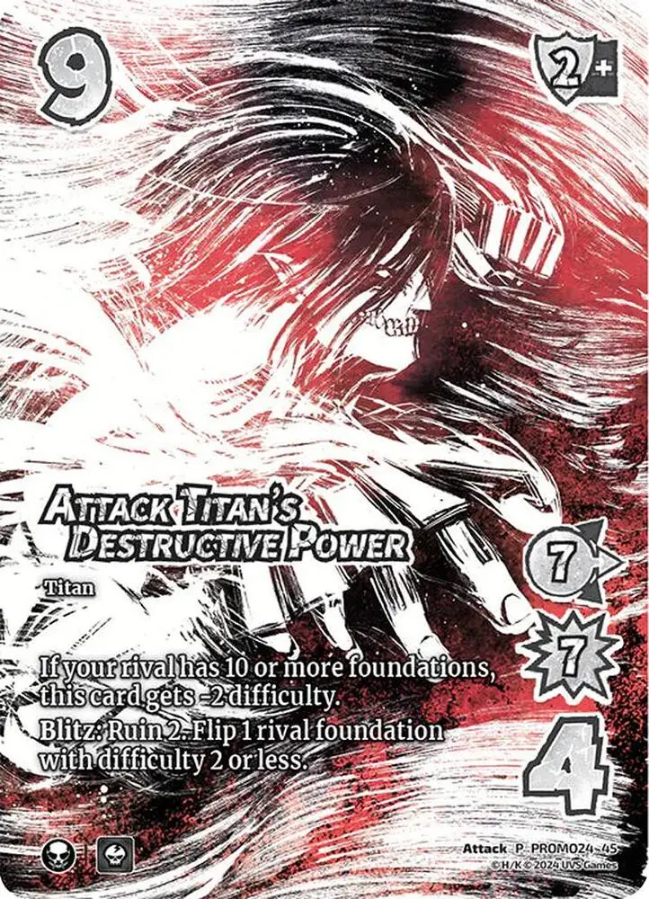 Attack Titan's Destructive Power (Alternate Art) (Prerelease) card front