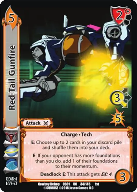 Red Tail Gunfire card front