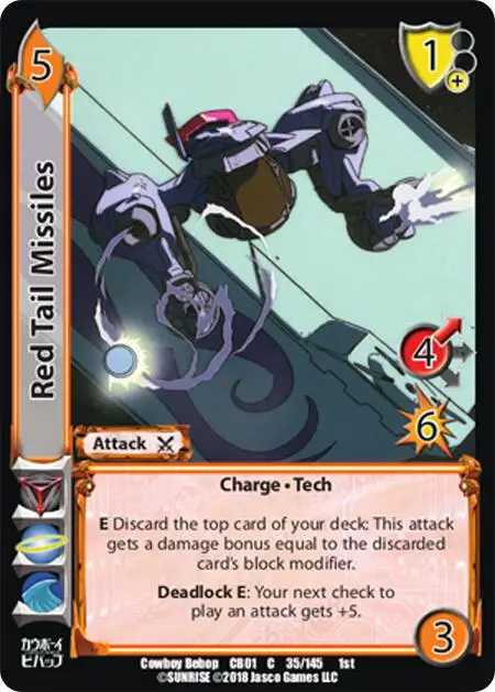 Red Tail Missiles card front