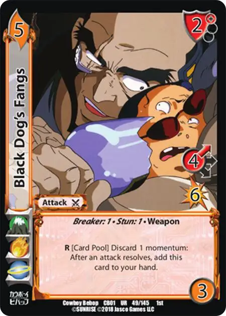 Black Dog's Fangs card front