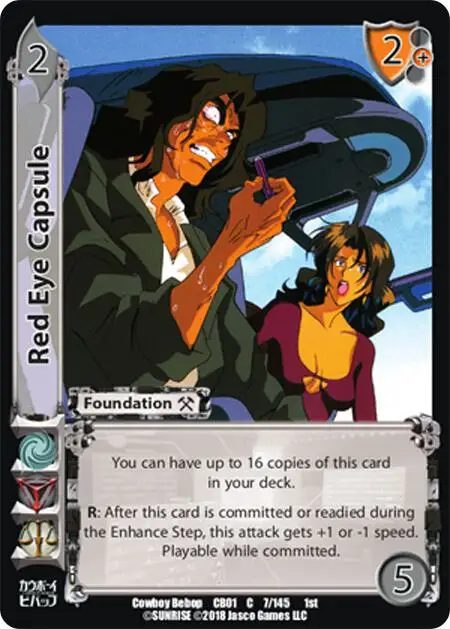 Red Eye Capsule card front