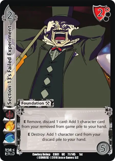 Section 13's Failed Experiment card front
