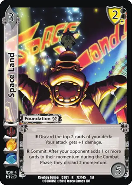Space Land card front