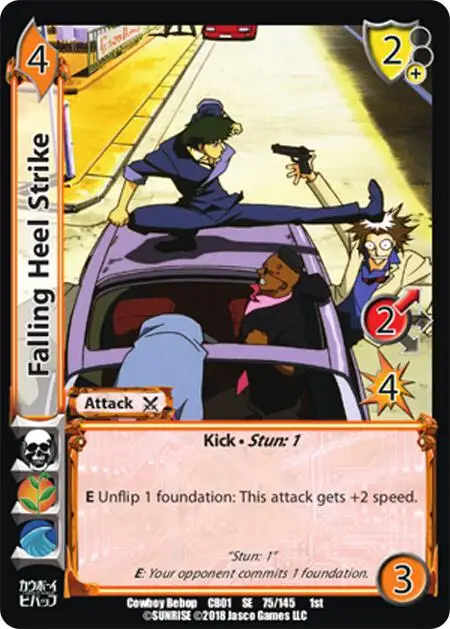 Falling Heel Strike card front