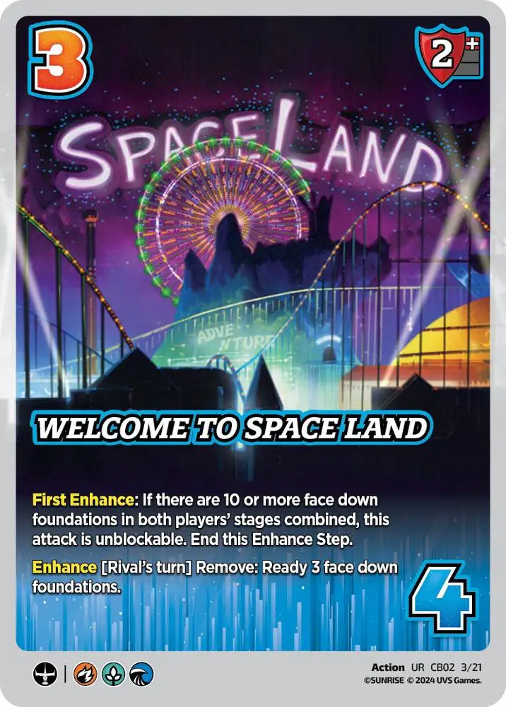 Welcome to Space Land card front