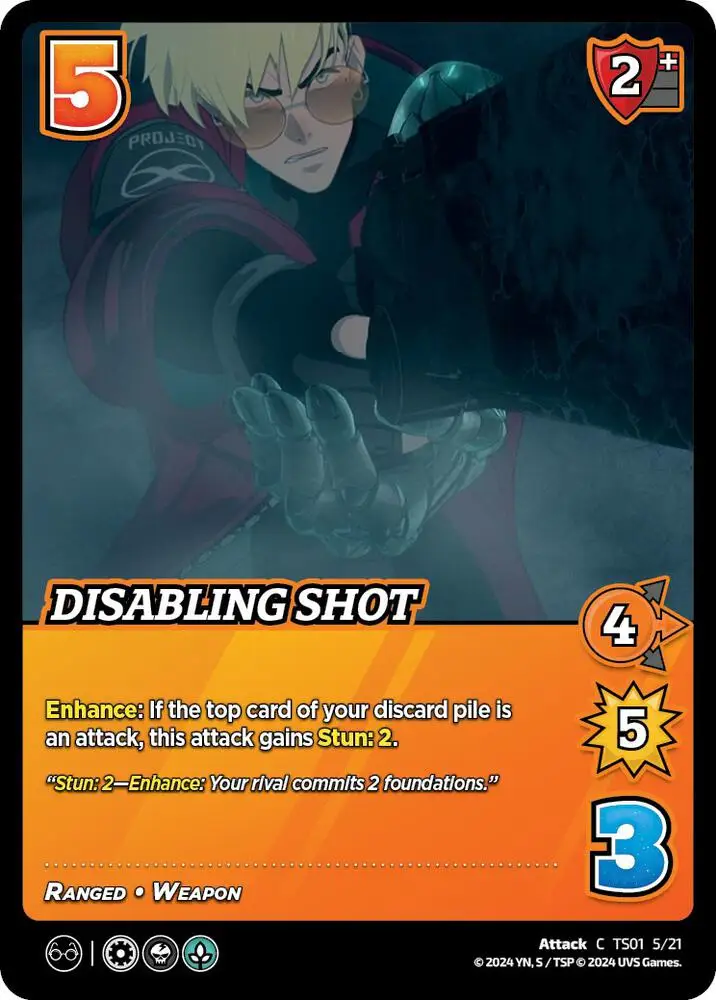 Disabling Shot card front
