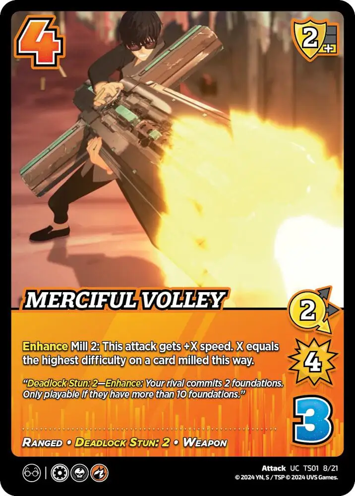 Merciful Volley card front