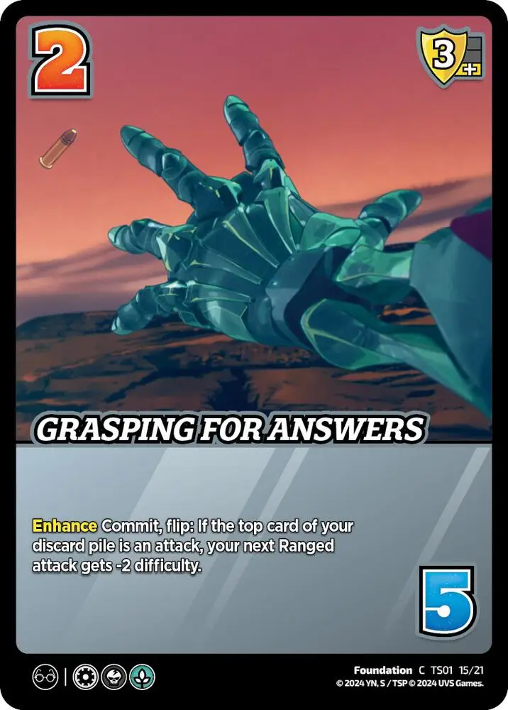 Grasping For Answers card front