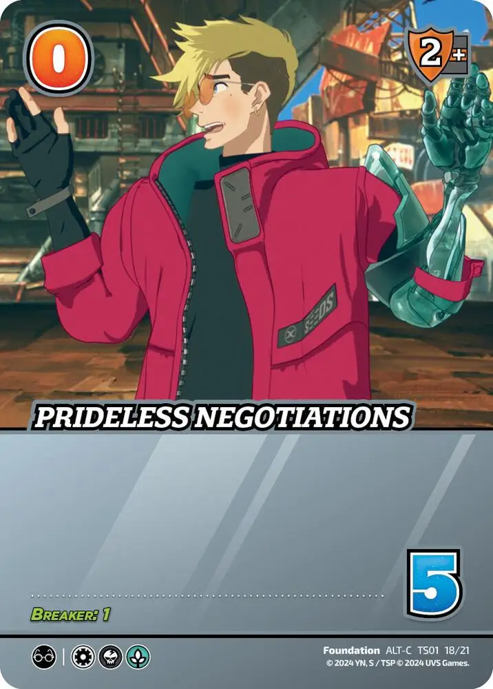 Prideless Negotiations (Alternate Art) card front