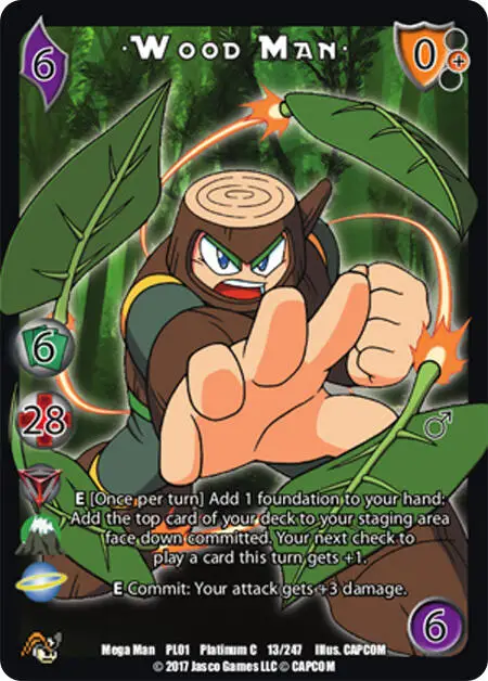 Wood Man card front
