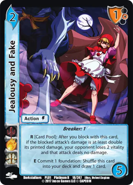 Jealousy and Fake card front