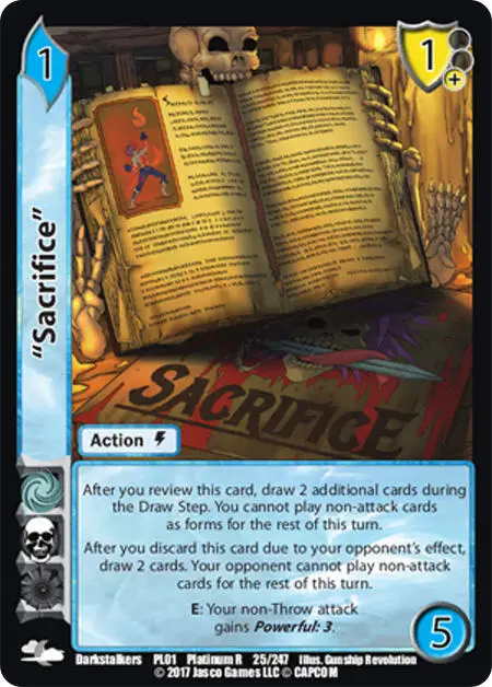 "Sacrifice" card front