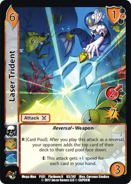 Laser Trident card front