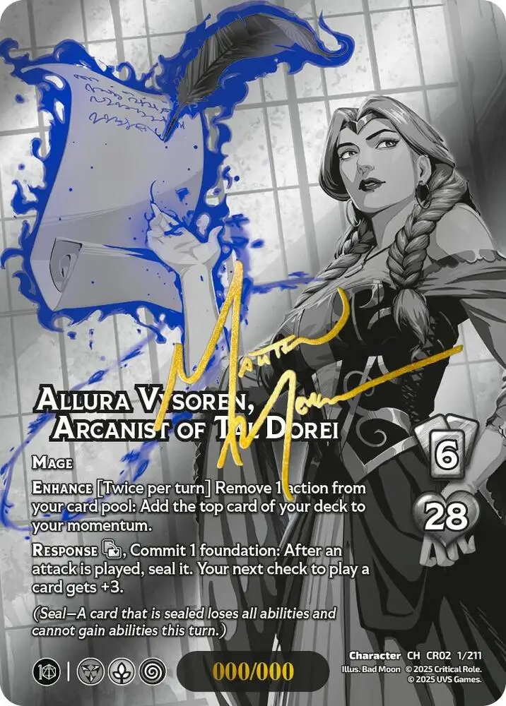 Allura Vysoren, Arcanist of Tal'Dorei (Serial Numbered) card front