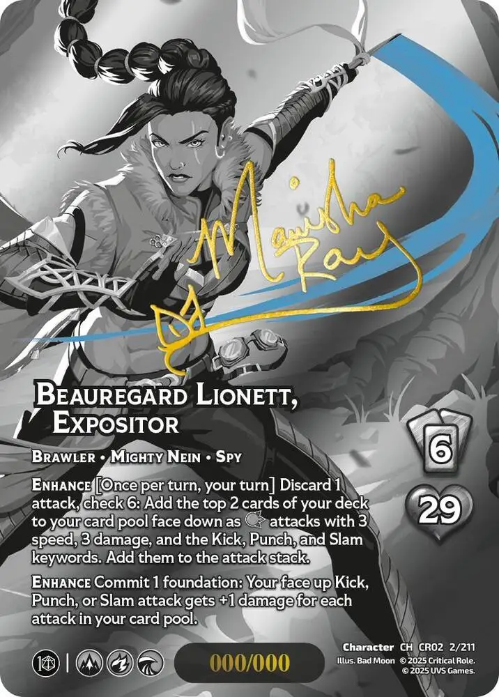 Beauregard Lionett, Expositor (Serial Numbered) card front