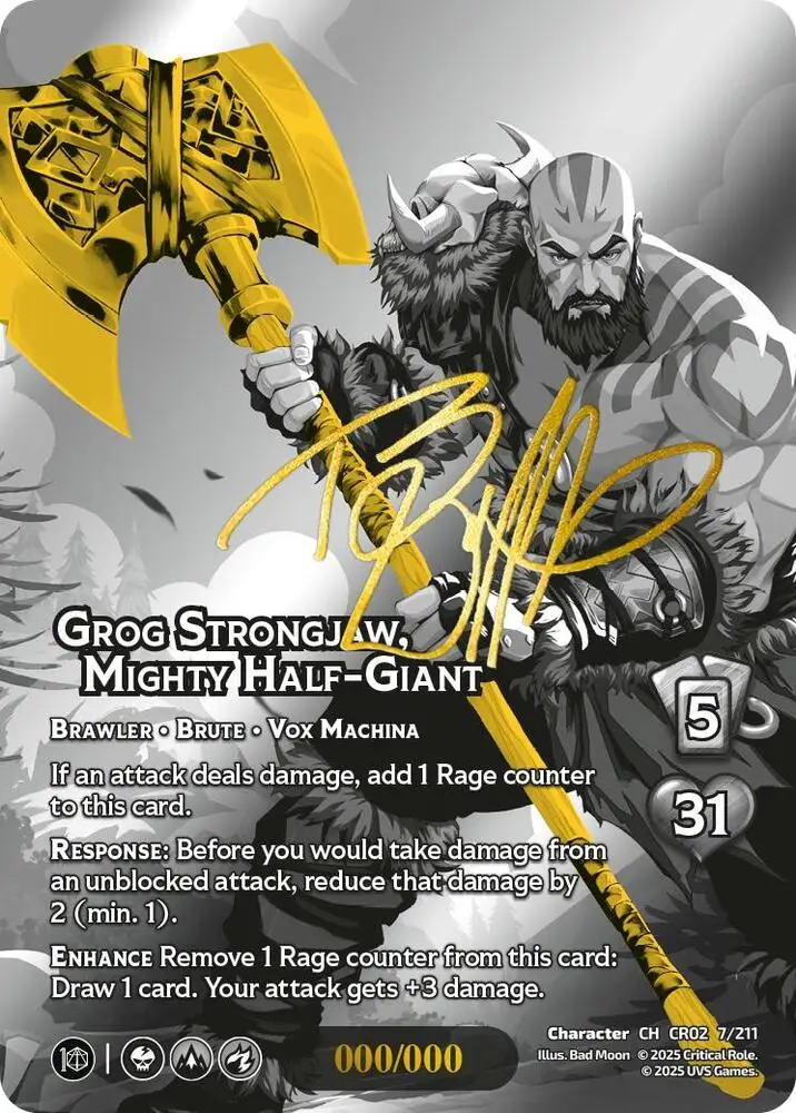Grog Strongjaw, Mighty Half-Giant (Serial Numbered) card front