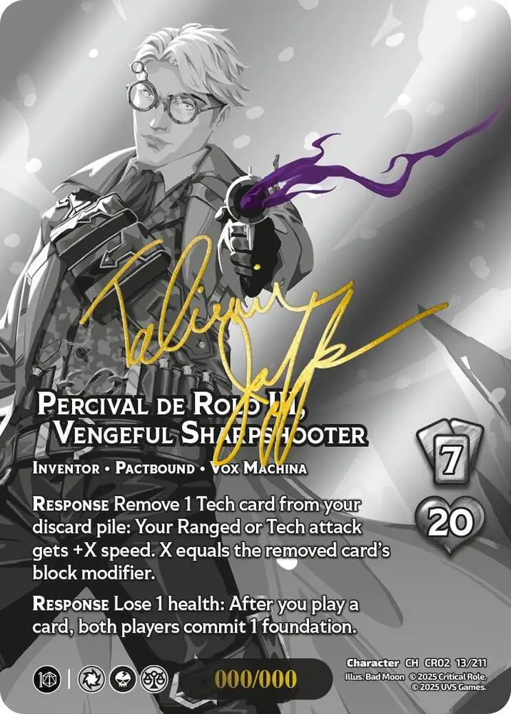 Percival de Rolo III, Vengeful Sharpshooter (Serial Numbered) card front