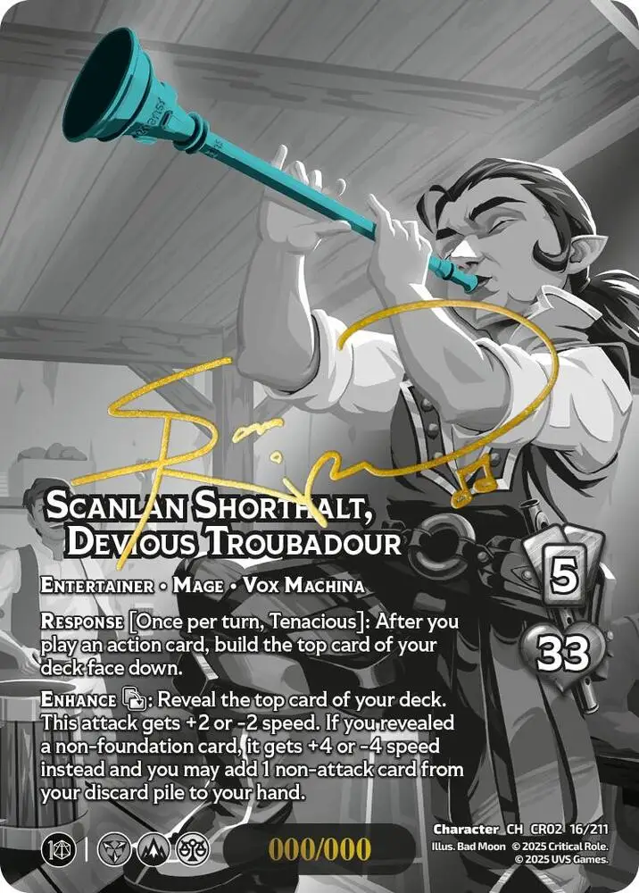 Scanlan Shorthalt, Devious Troubadour (Serial Numbered) card front