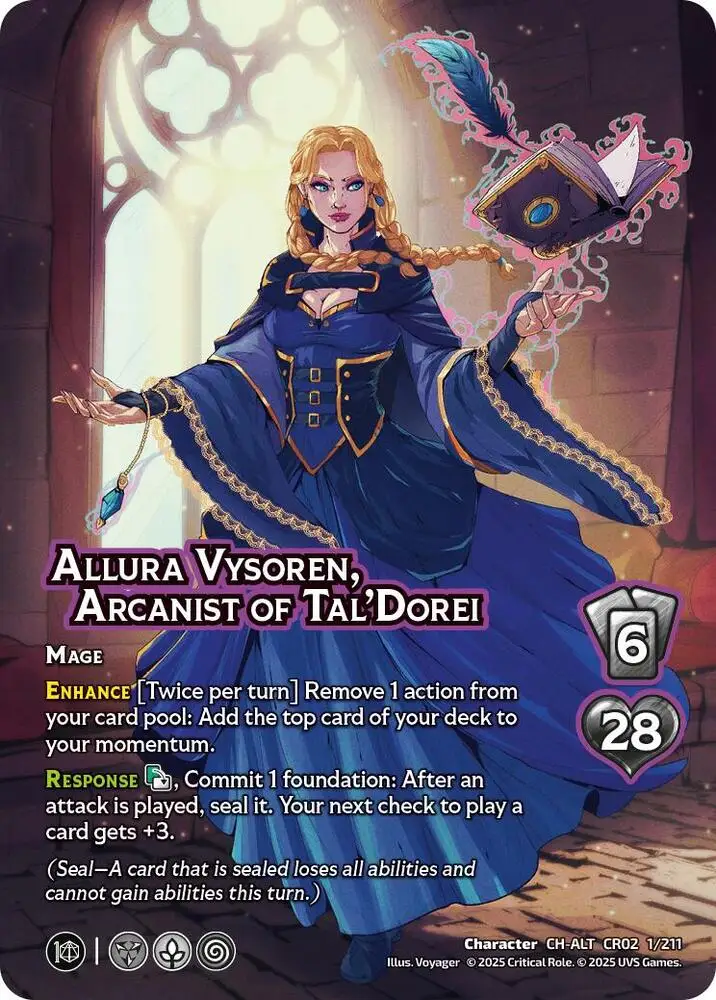 Allura Vysoren, Arcanist of Tal'Dorei (Alternate Art) card front