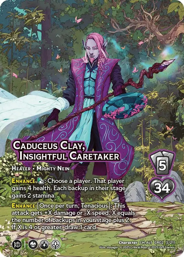 Caduceus Clay, Insightful Caretaker (Alternate Art) card front