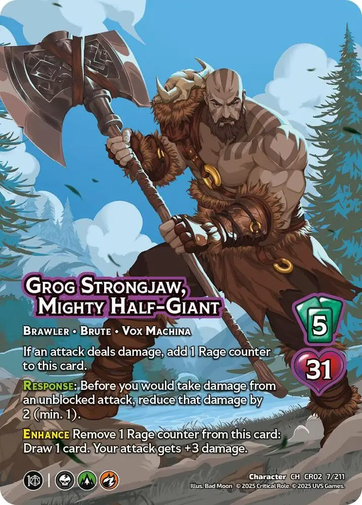 Grog Strongjaw, Mighty Half-Giant card front