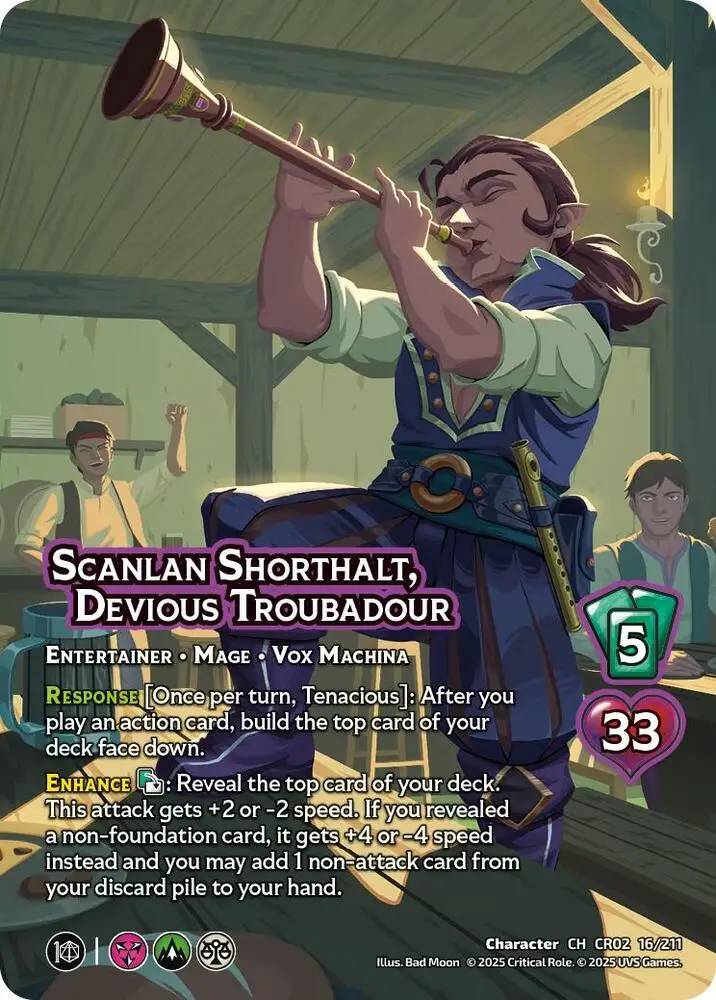 Scanlan Shorthalt, Devious Troubadour card front