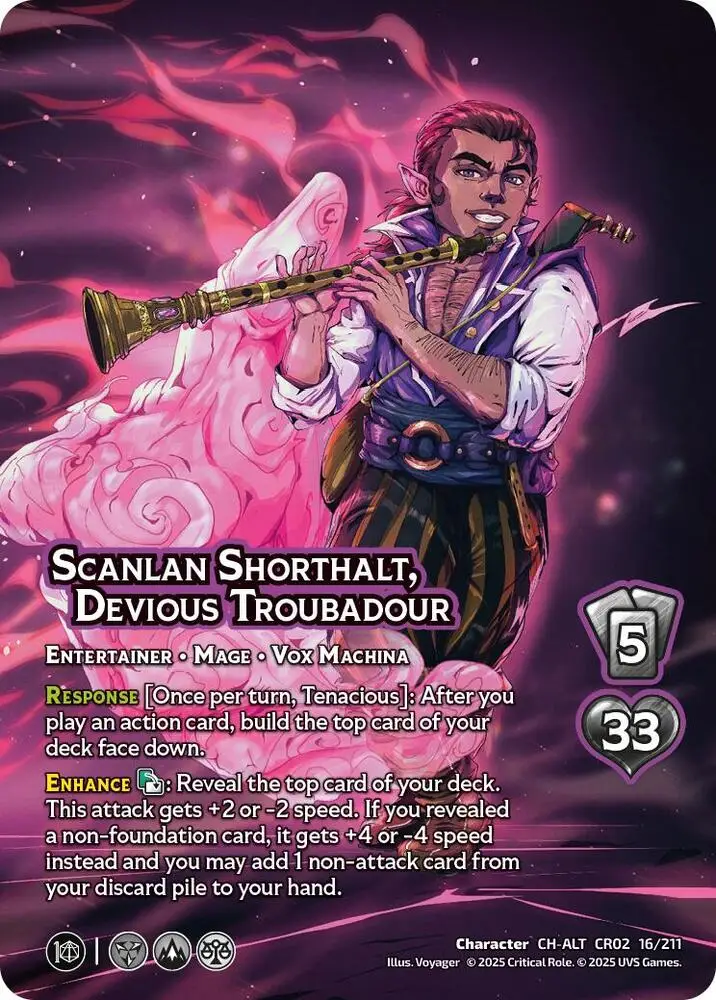 Scanlan Shorthalt, Devious Troubadour (Alternate Art) card front
