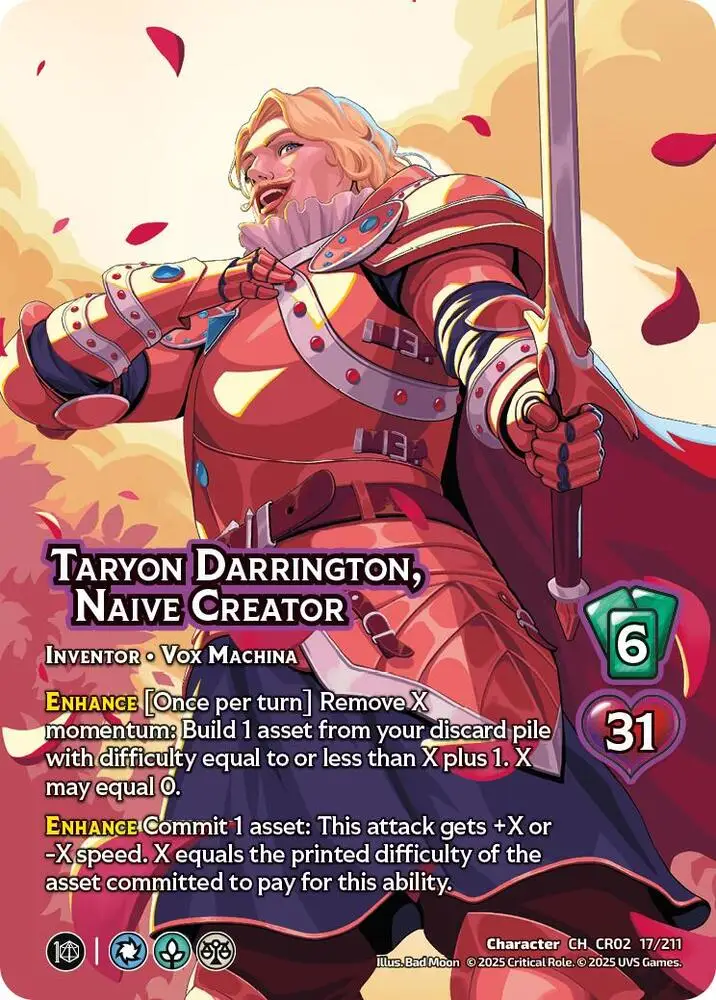 Taryon Darrington, Naive Creator card front